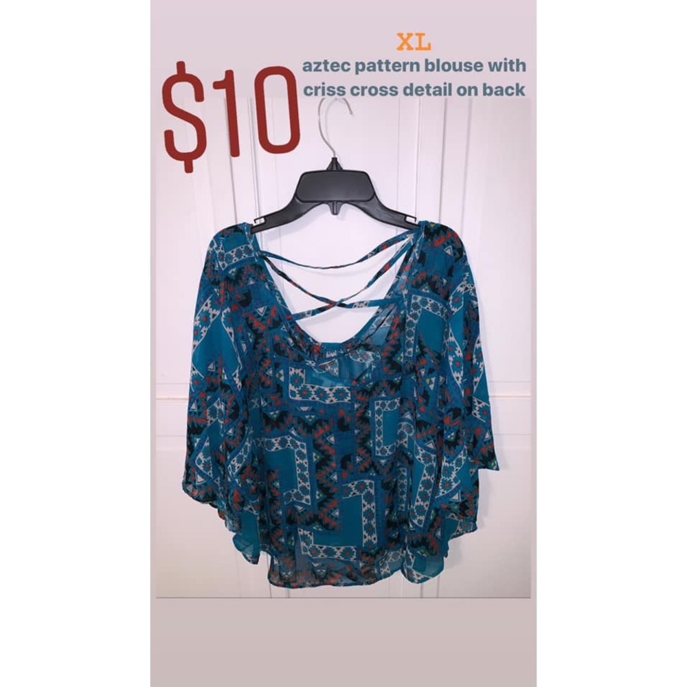 azteca pattern blouse